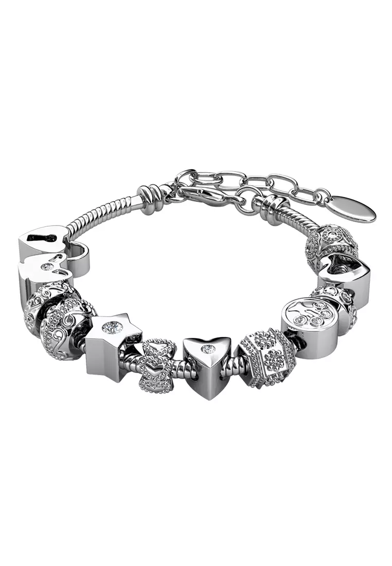 White gold hotsell bracelet charms