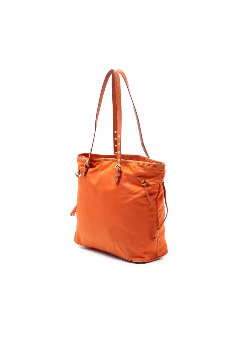 Pre-Loved Prada Saffiano Trimmed Tessuto Tote