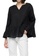 REPLAY black Essential linen shirt with frills 83E48AA08CAFE4GS_1