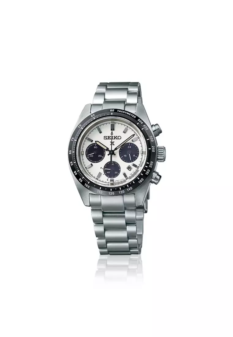 Prospex SSC813P Solar Chronograph Speedtimer Men's Watch | Silver Stainless Steel Band