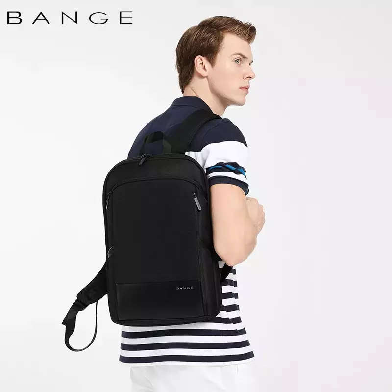 Bange BG77115S Tas Backpack Pria Ransel Laptop Slim Expandable 15.6 inch - BLACK
