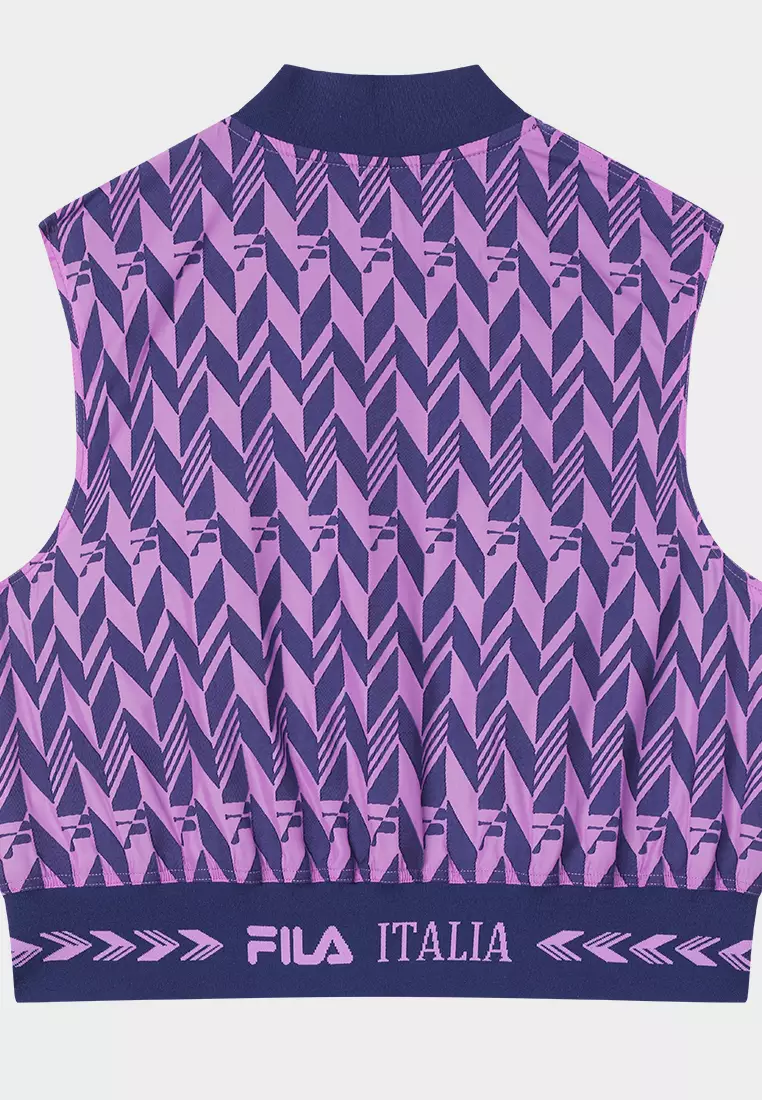 FILA CORE WHITE LINE EMERALD Women Woven Vest in Full Print