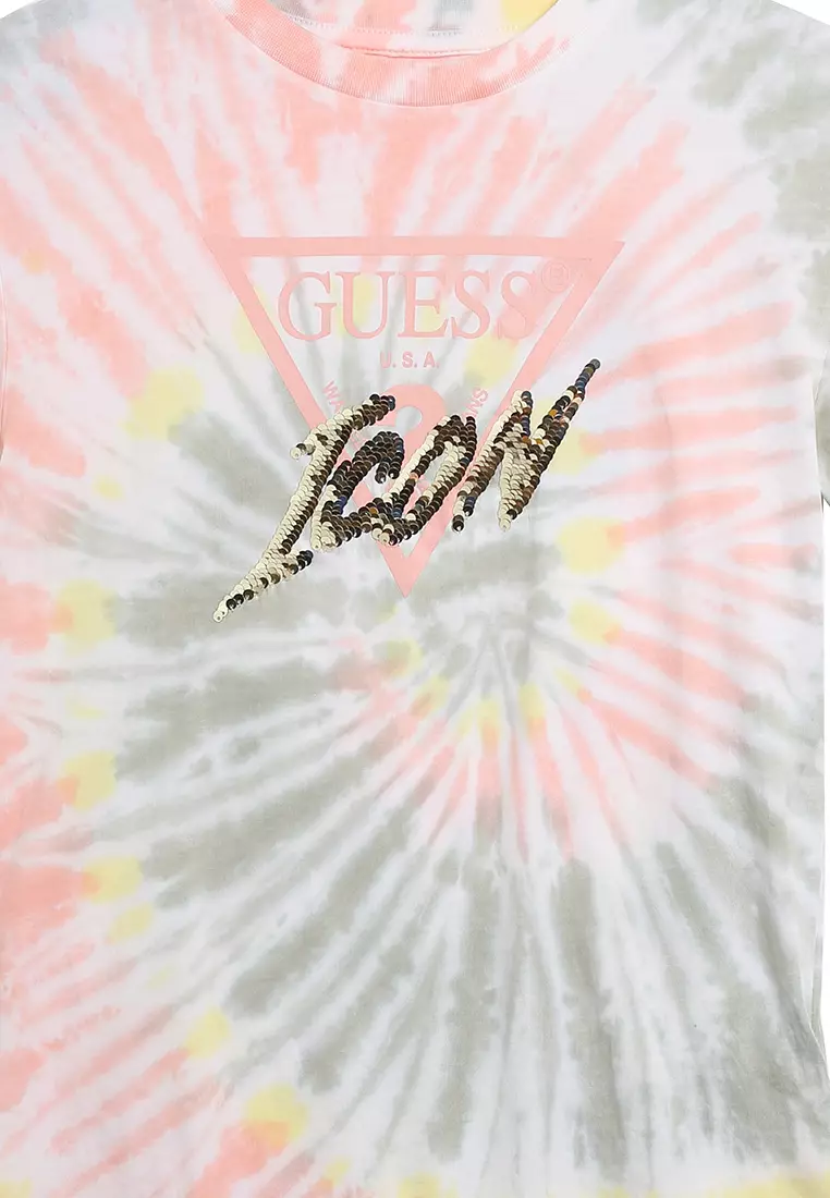 Guess tie clearance dye t shirt