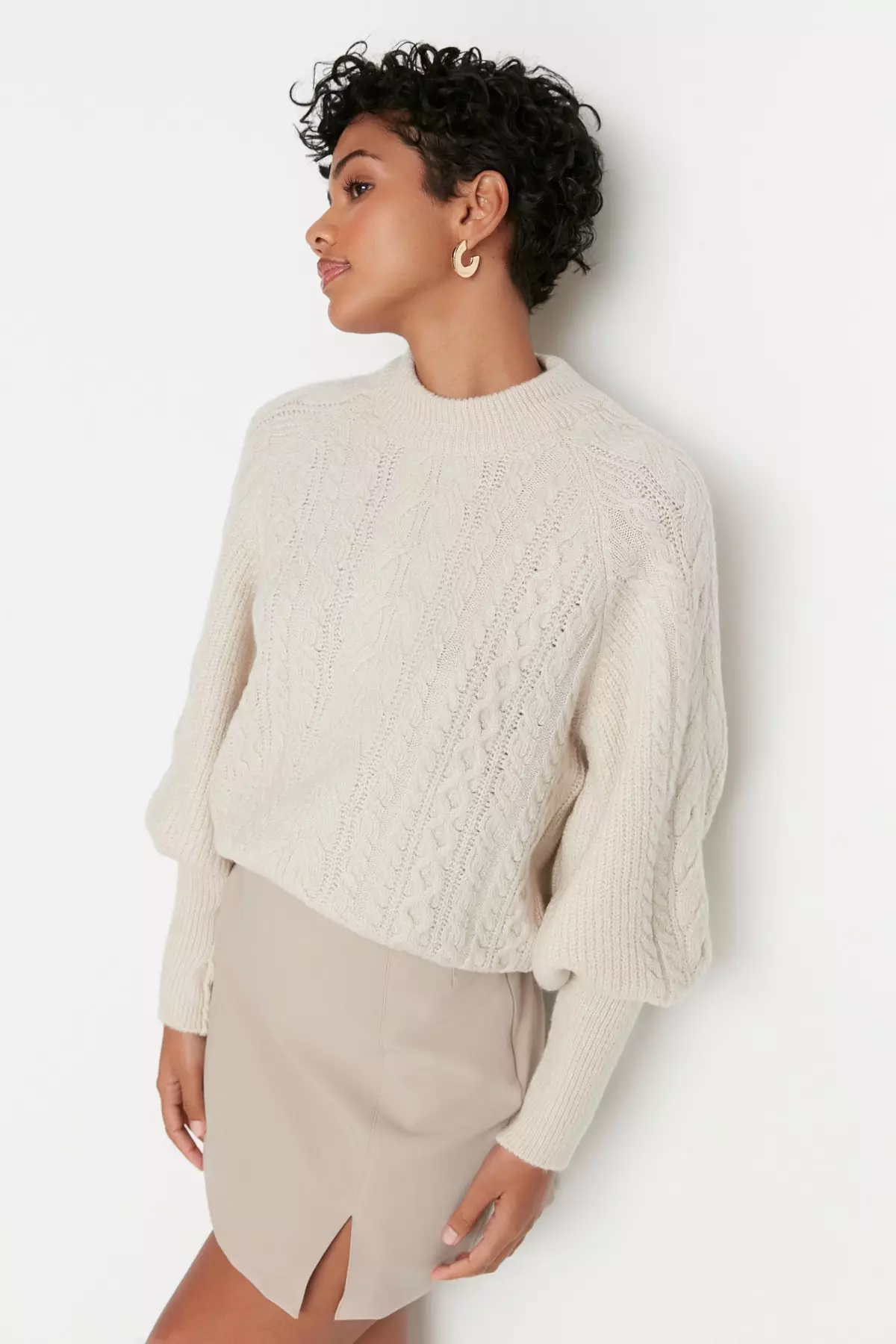 Textured Braid Sweater