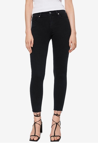 black skinny ankle grazer jeans