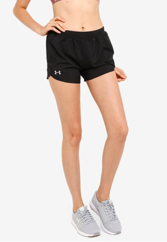Under Armour black Fly-By 2.0 Shorts ECED8AA5B45751GS_1