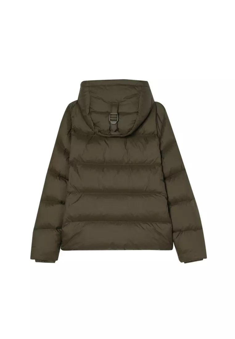 男士羽絨服軍綠色81052271
