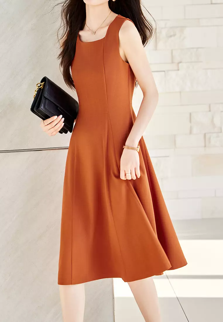 Slim Fit Sleeveless Dress YGH-EQ955