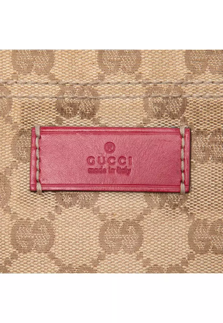 Pre-Loved Gucci Gg Canvas Web Tote