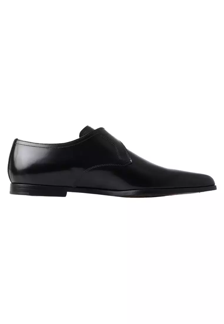 Mens formal shoes black on sale leather