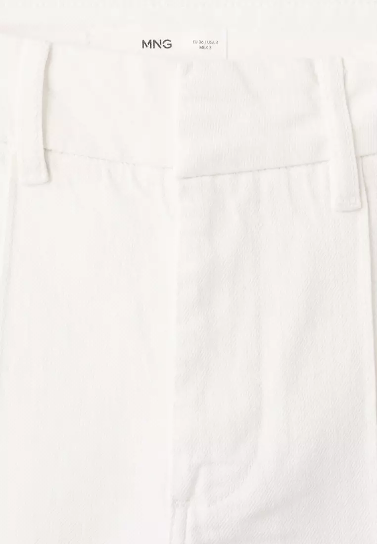 High-Waisted Wide Leg Jeans With Stitching