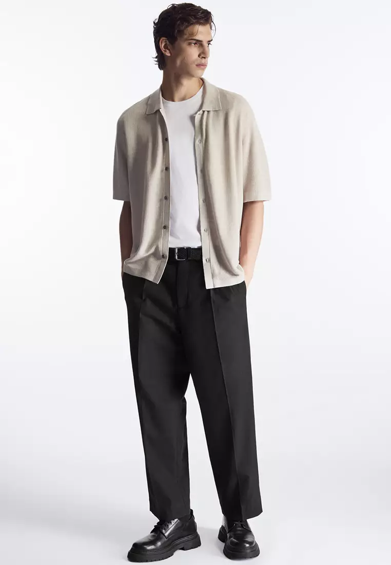 Buy ORLANDO Front Double Pleat Soft Poly Cotton Pants Straight Cut -  RL1CPDP001D221 2024 Online