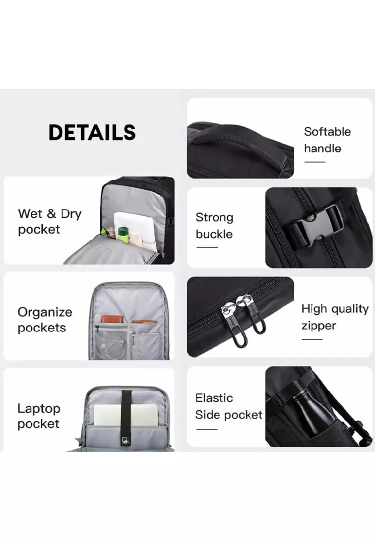 Bange BG1801 15.6 Inch Laptop Backpack Travel Bag – Pink