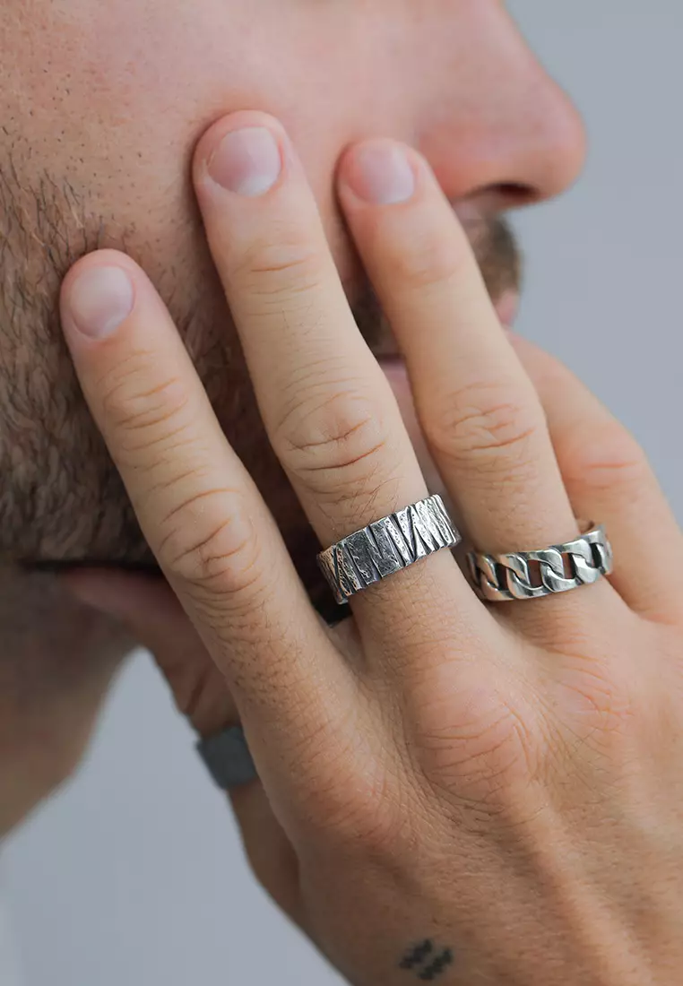 Men's Silver Chain Link Ring