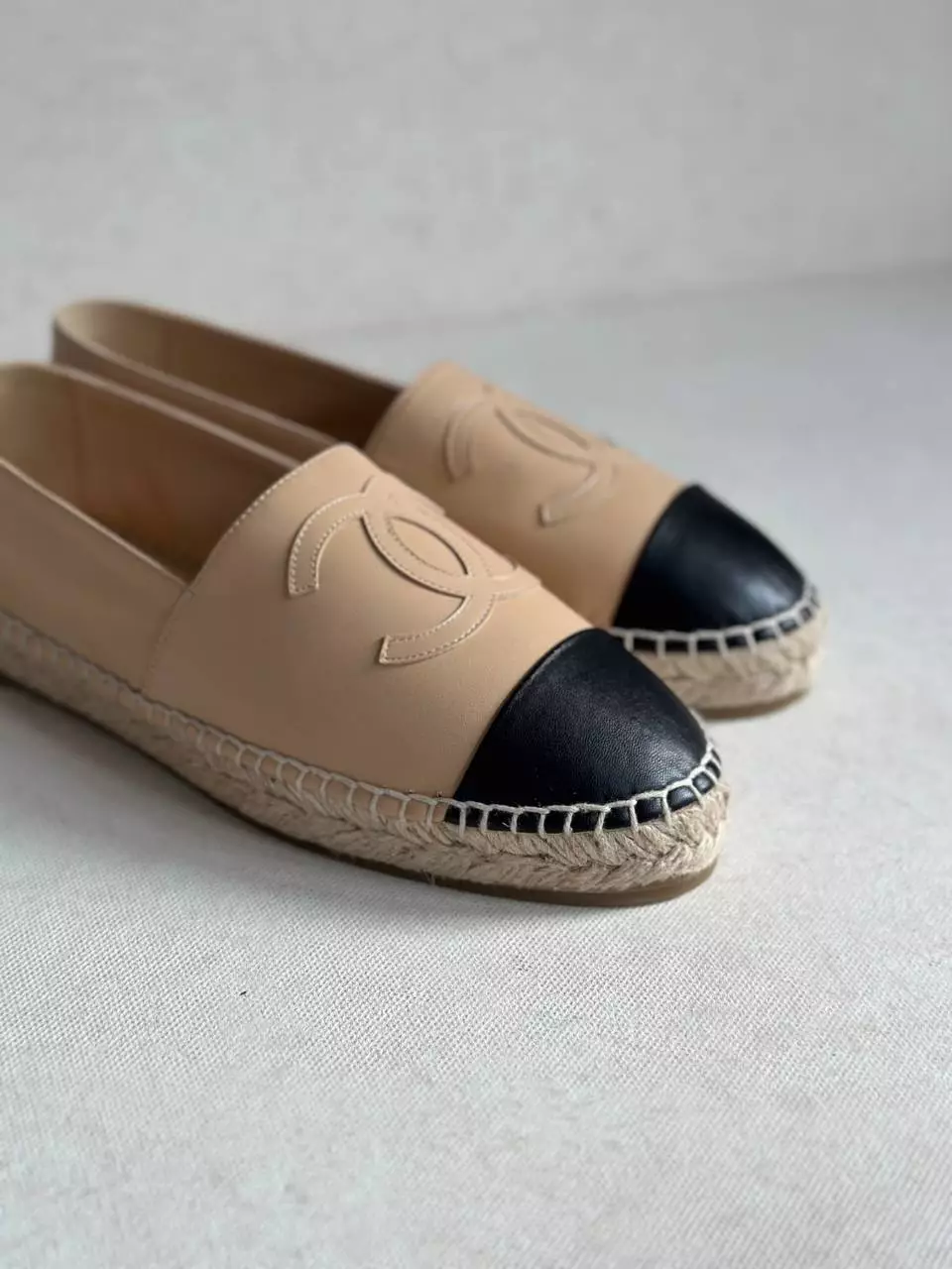 Espadrilles Lambskin Beige & Black Size 39