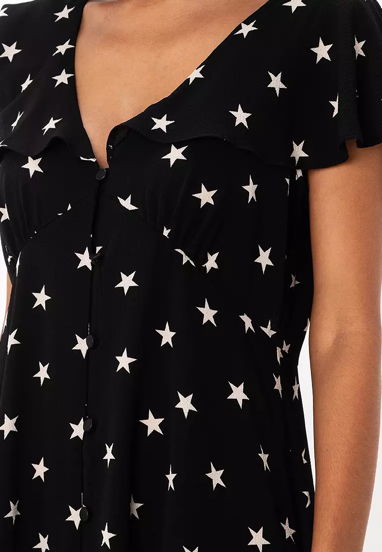 Petite Flutter Sleeve Mini Dress