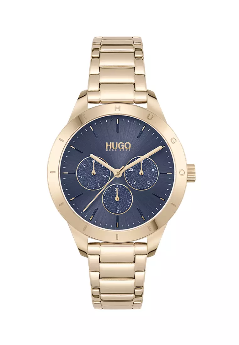 Gold and blue hugo boss watch clearance