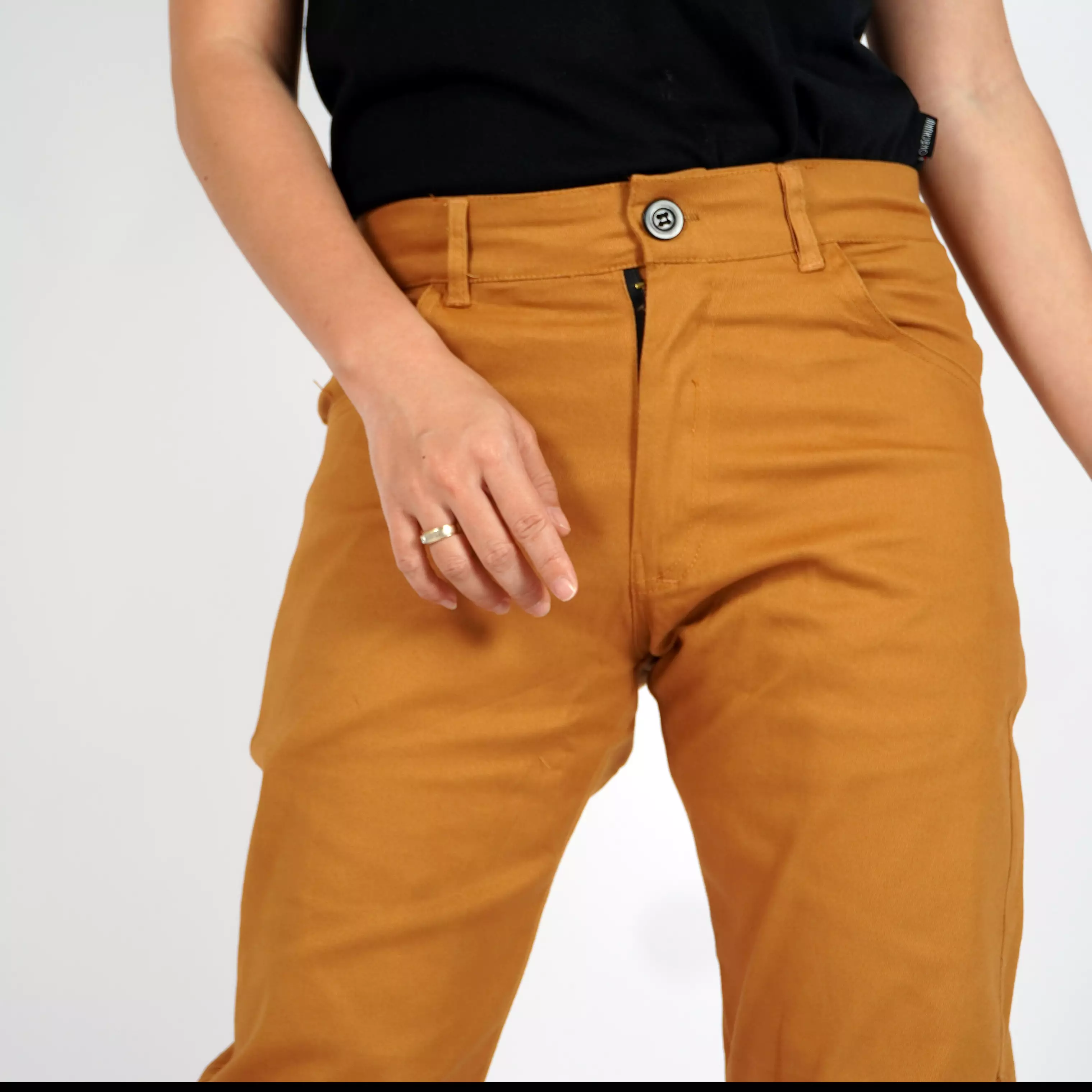  JEY Celana Chino Wanita Celana Panjang Chino Wanita - MUSTARD