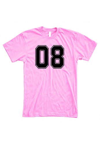 MRL Prints pink Number Shirt 08 T-Shirt Customized Jersey 684A7AA3CAF34AGS_1