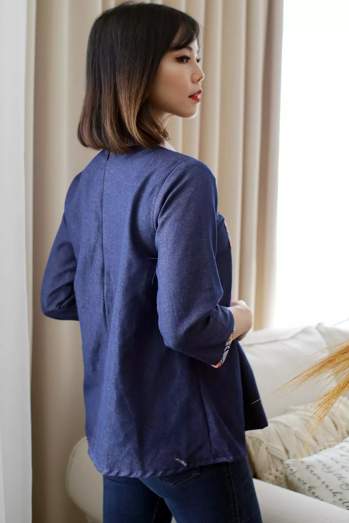 Ayuningrum Denim Jambon Blouse