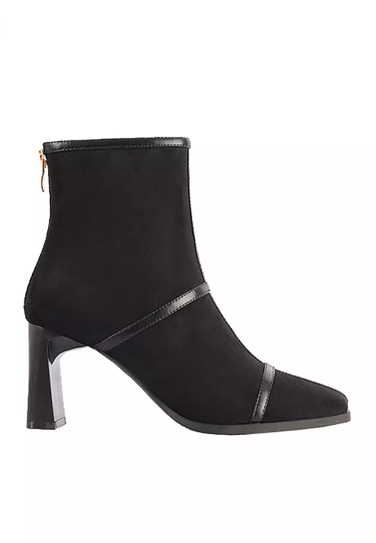 Discount on Twenty Eight Shoes  shoes - SKU: VANSA Fashion Suede Square Toe Ankle Boots VSW-B8155