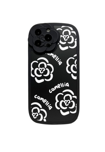 Kings Collection black Camellia iPhone 12 Case (MCL2521) 03FE4AC7BC832EGS_1
