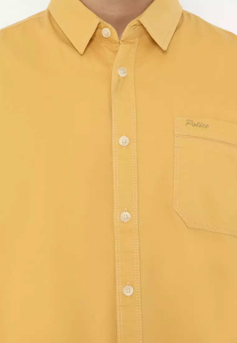 POLICE Kemeja Polos Cotton Regular Fit Pria