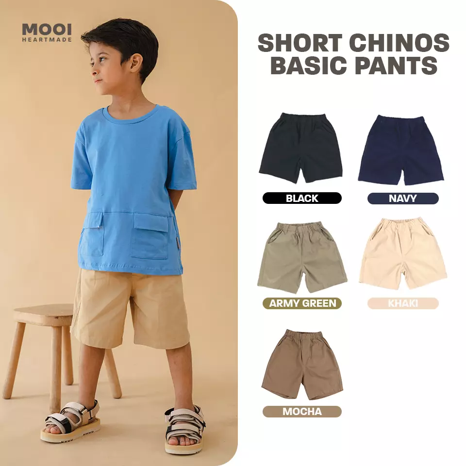 Mooi Celana Pendek Anak Chinos Short - Black