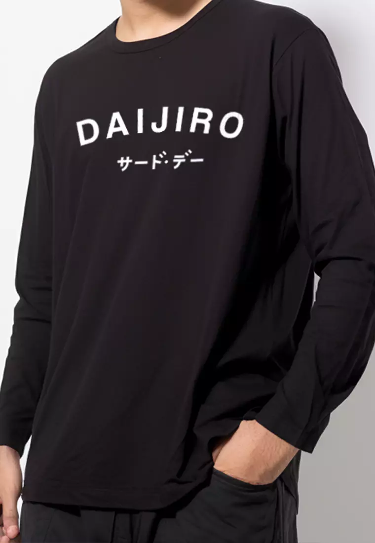MTE53 long sleeve daijiro blk T-shirt Hitam