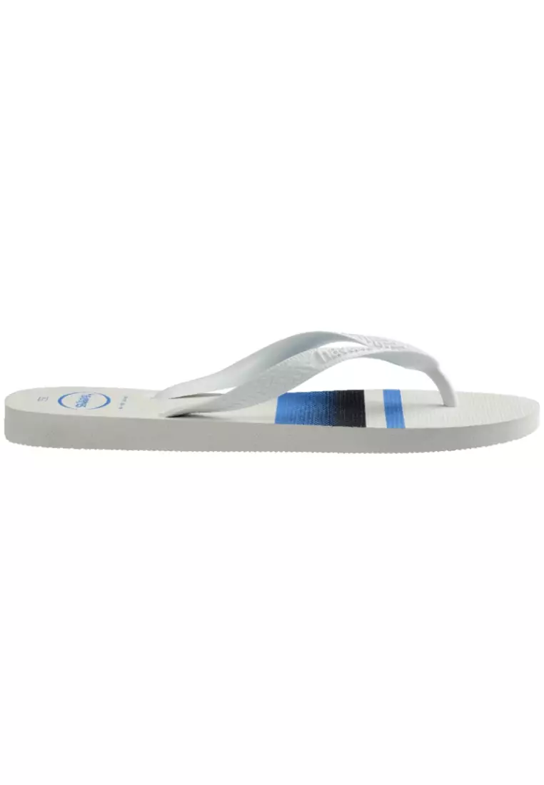 Havaianas Top Basic Flip Flops - White/White/Blue