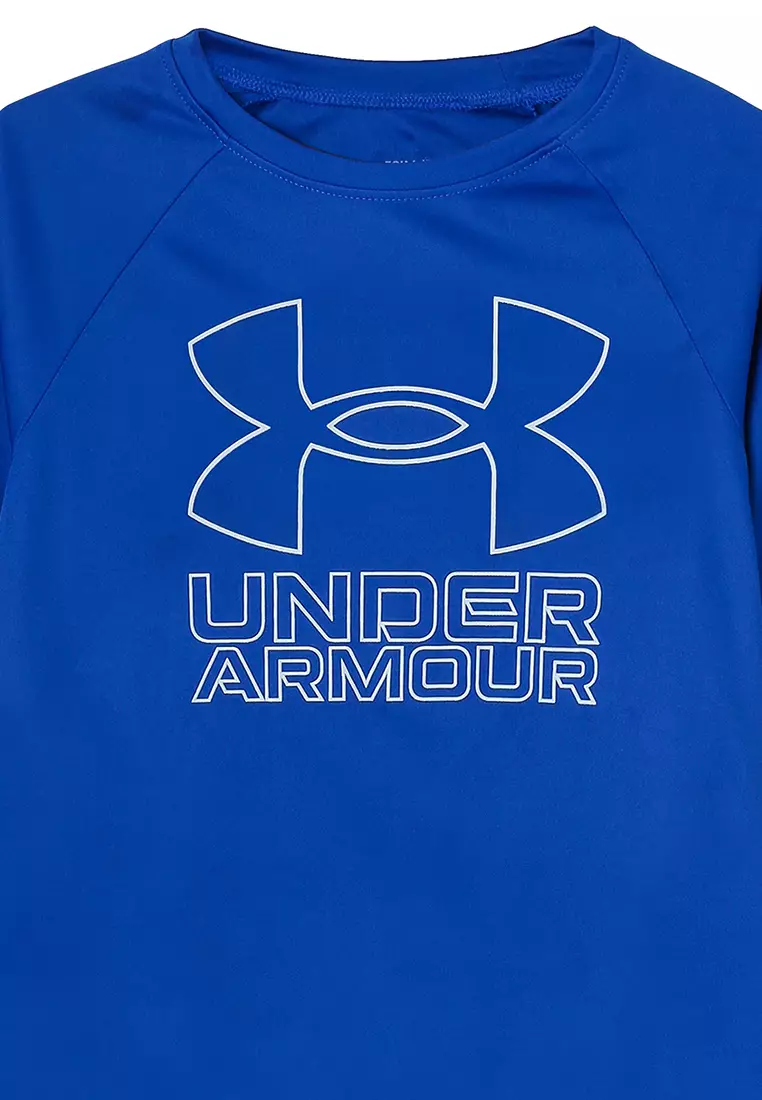 Buy Under Armour Boys' Tech Hybrid Print Fill Short Sleeves T-Shirt ...