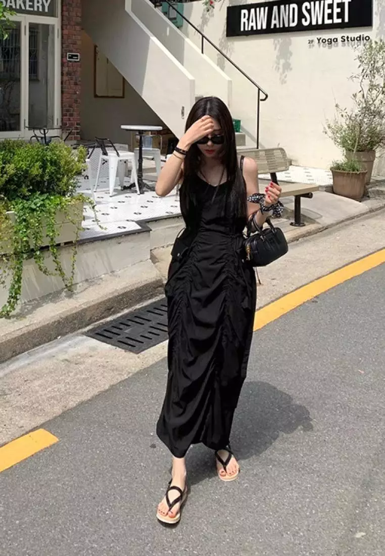 Japanese style simple suspender dress K061401BK