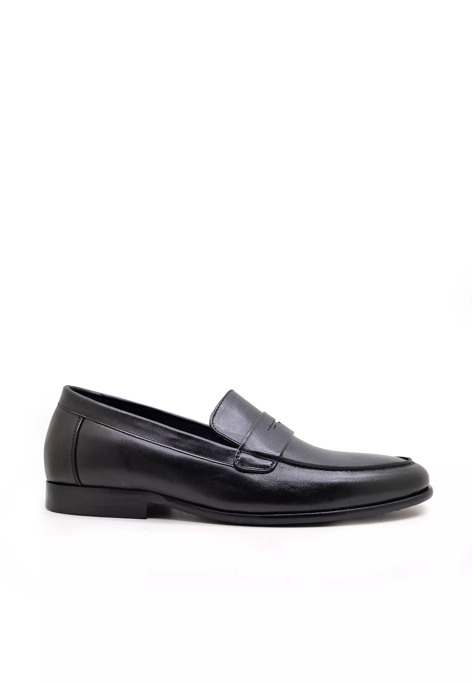 Fidel Sepatu Pantofel Kantor Slip On Pria Kulit Asli