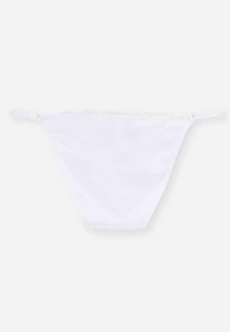 White Basic Slip, Regular Fit, Underwear for Women