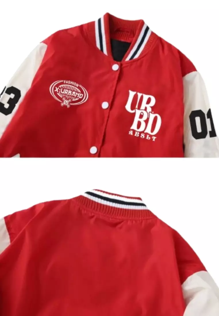 Jaket Varsity Baseball A218 MERAH