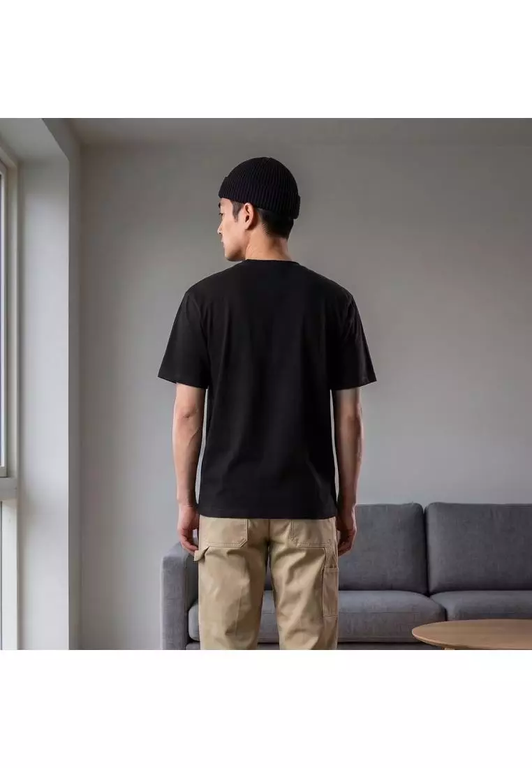 Kale Evan Black / Cotton Cloudy / Kaos Boxy Fit / Kaos Korea / Atasan Kaos Pria / Kaos Basic Pria
