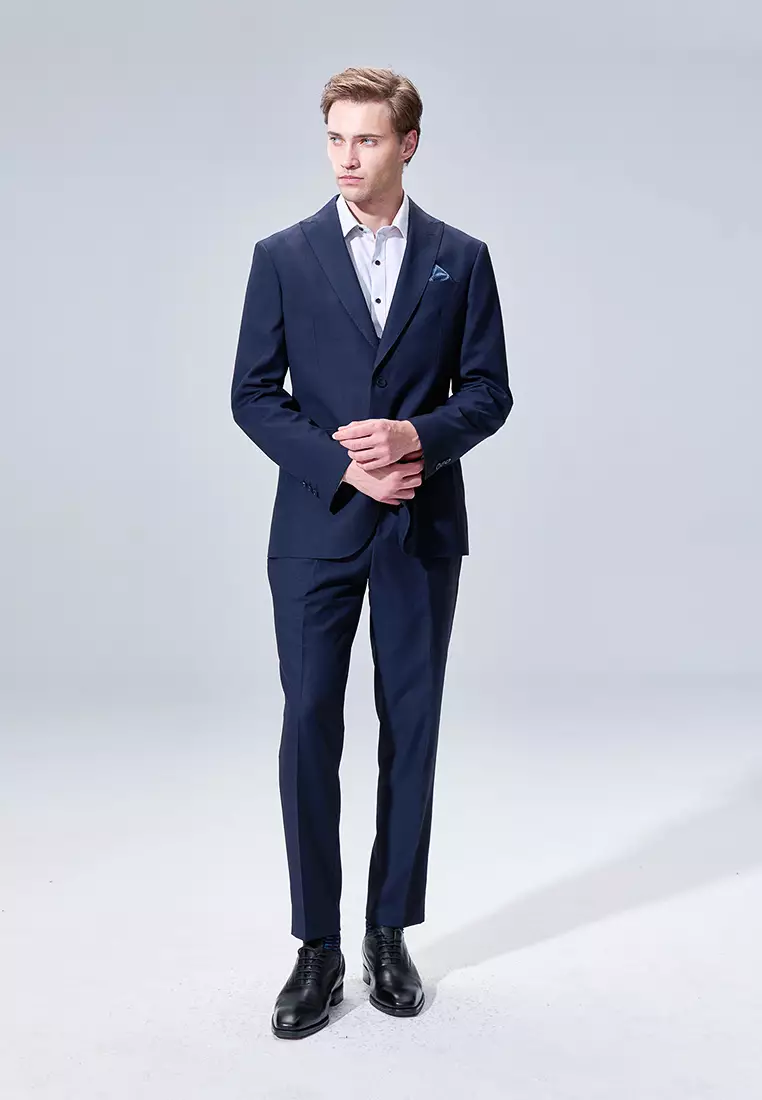 Midnight Blue Check Leisure Suit