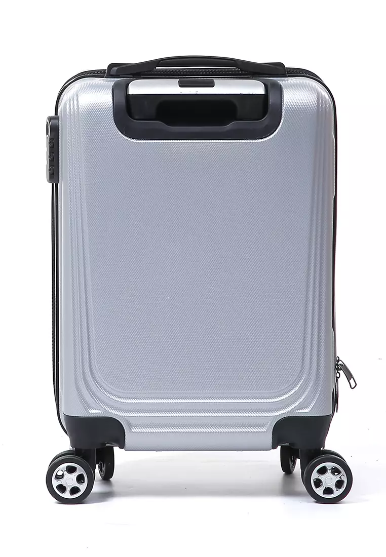 Caroline Koper Hardcase Unisex Size 18 Inch Tas Travel Large Compartment Material ABS+PVC Coated ORIGINAL - Gray