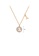 Glamorousky white 925 Sterling Silver Plated Champagne Gold Fashion Simple Hollow Alphabet A Geometric Round Pendant with Cubic Zirconia and Necklace 093F0ACBDE2916GS_2