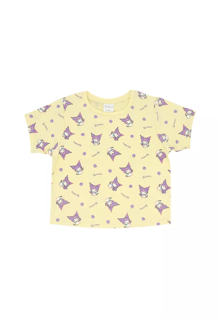 Girls Licensed Graphic Oversize T-Shirt "Kuromi All-Over"