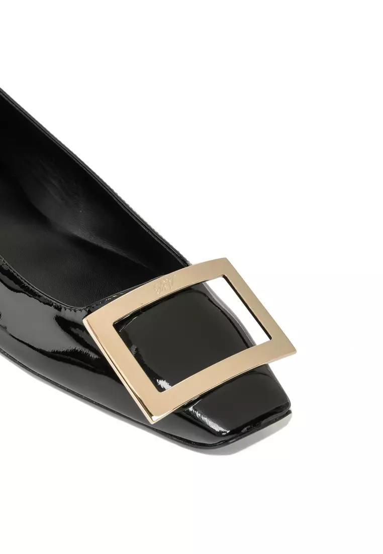 Trompette Metal Buckle Ballerinas In Patent Leather 平底鞋