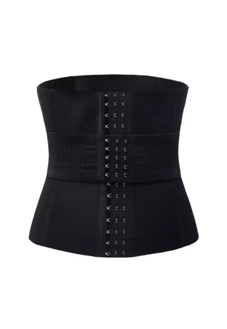 Premium Saloma High-Waisted Shaping & Compression Girdle Body Shaper Shapewear in Black