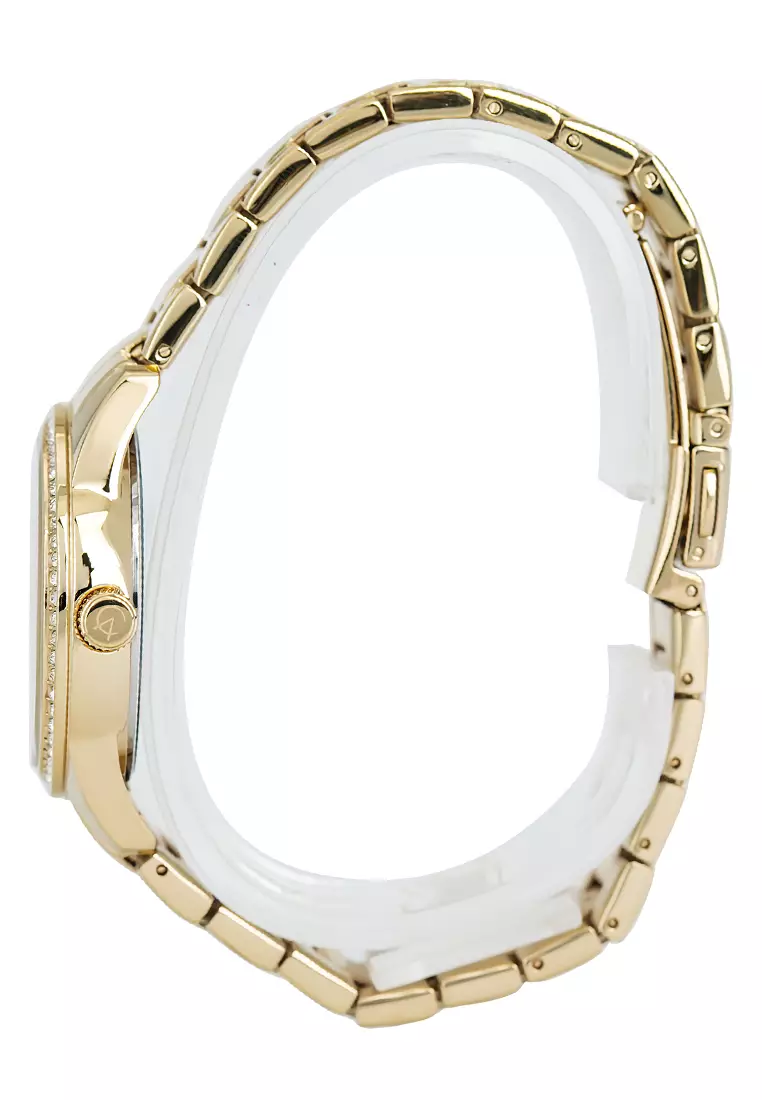 Alexandre Christie 2A89 BFBGPIV - Jam Tangan Chronograph Wanita - Gold - Stainless Steel