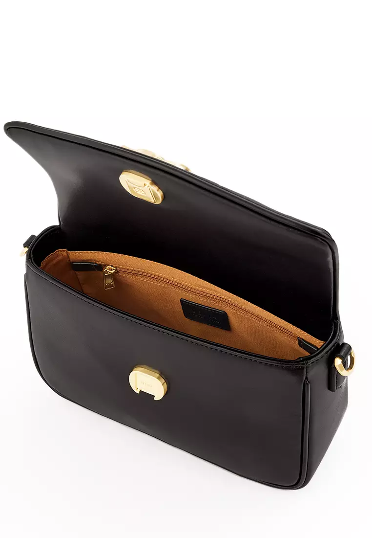 Black Lean Small Crossbody Bag