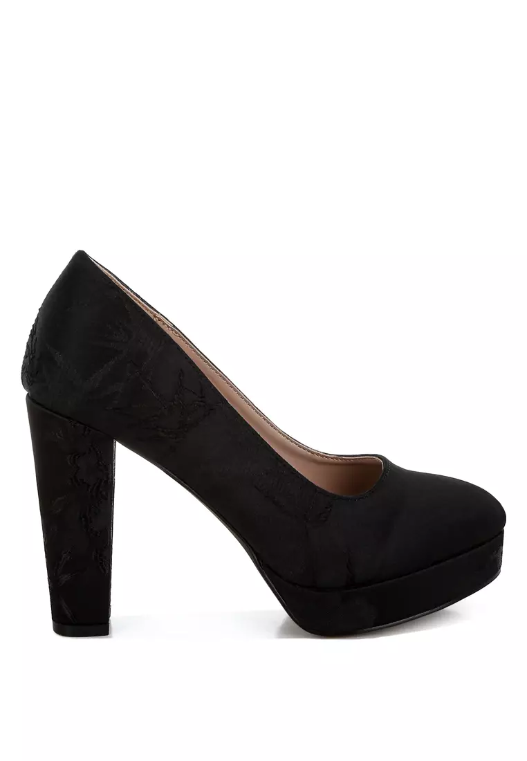 Discount on London Rag  shoes - SKU: Platform Block Heel Pumps In Black