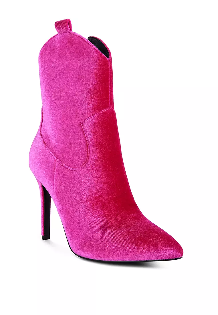 Fuchsia Velvet Cow Girl boot