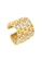 TOMEI TOMEL Lusso Italia 5 Tiers Tri-Tone Beads Ring, Yellow Gold 916 4A33AAC0B60ED5GS_2
