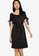 ZALORA BASICS black Square Neck Dress with Tie Detail 49AE4AA63849E4GS_1