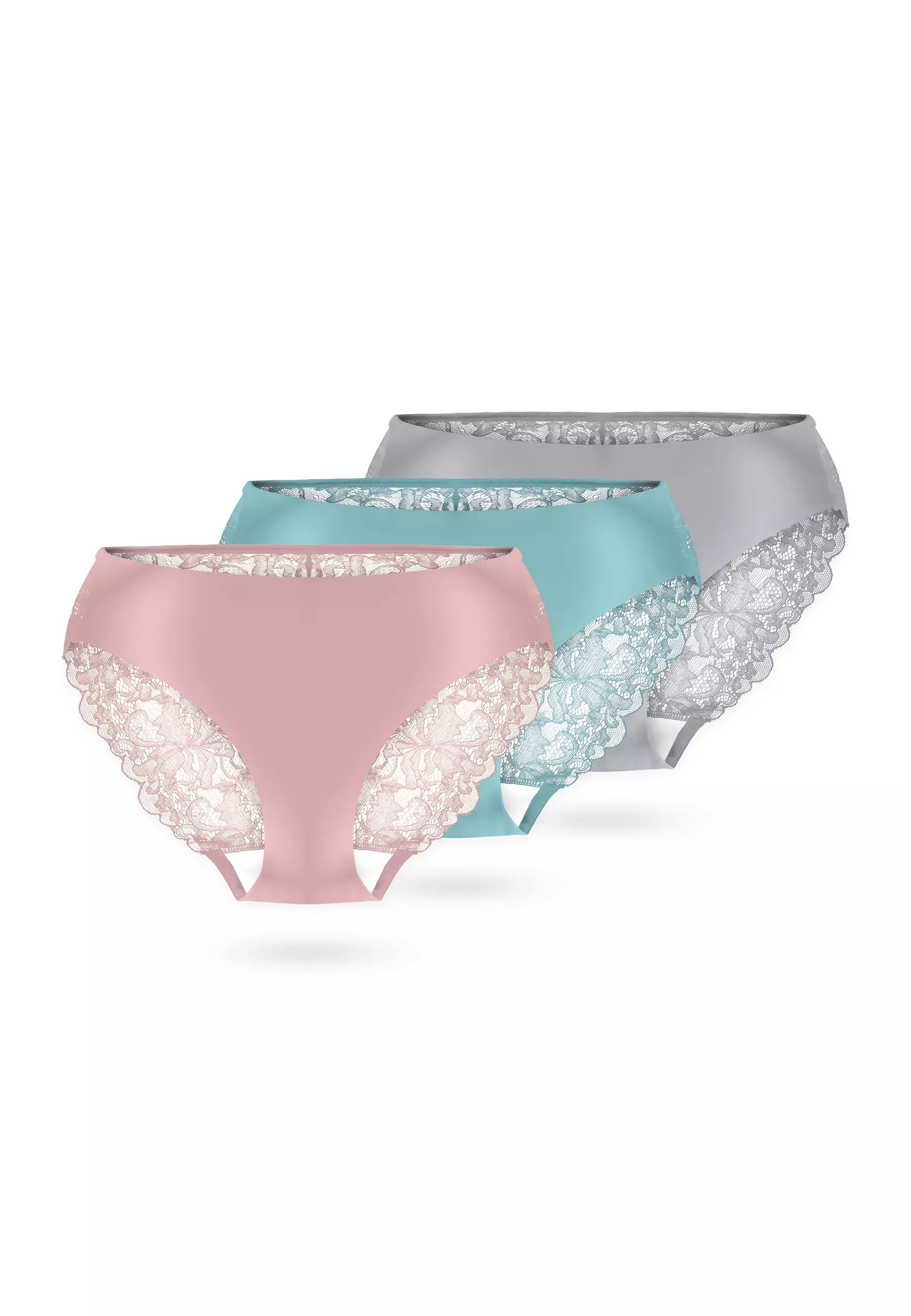 You've (YouHave) 3PCS Celana Dalam Wanita Premium Seamless Panty Lace Brokat Renda Brukat CD Kutang Wanita 300075