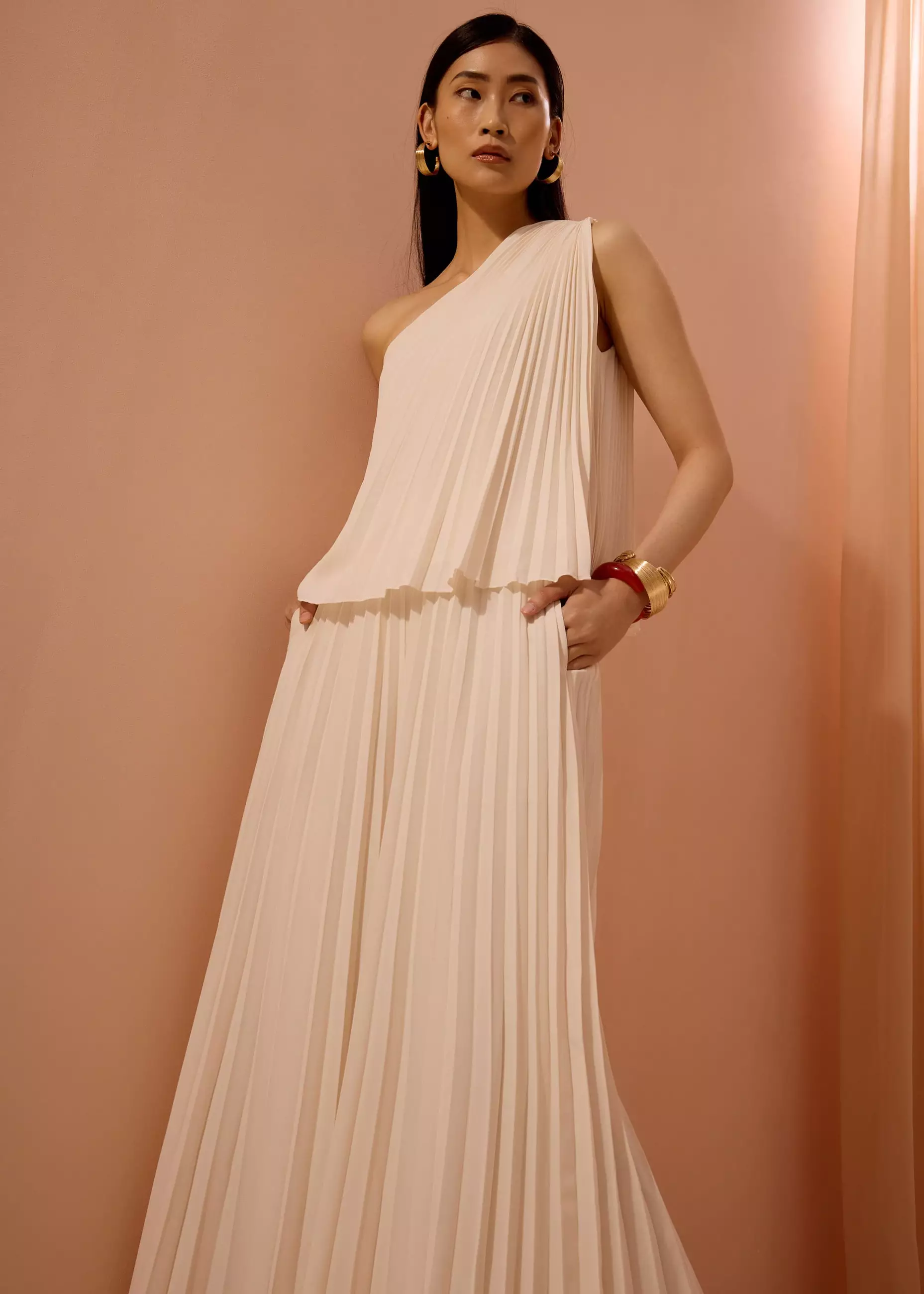 Atasan Wanita - Wei Sunray Pleated Toga Top